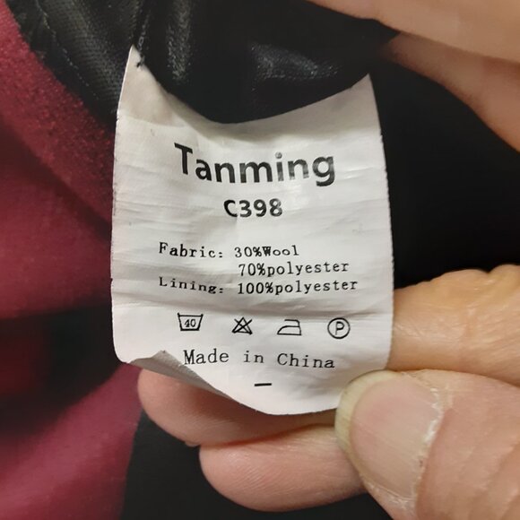 Tanming Woman's Wool Blend Lined Pleated Skirt Size XL Zip Closure. Ships Fast - Picture 3 of 7